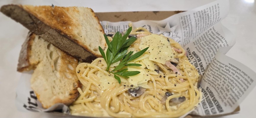 Truffle infused Spaghetti Carbonara